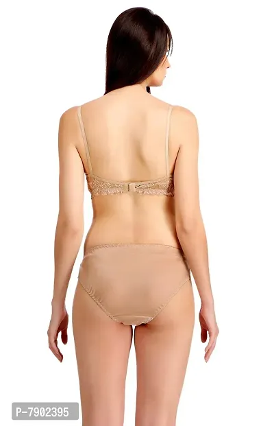 Fashion Comfortz Non Padded Wirefree Bra and Panty Set for Woman Brown-thumb4