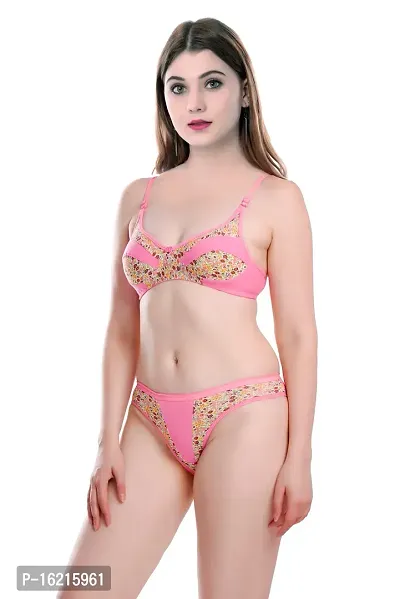 Stylish Multicoloured  Bra  Panty Set For Women Pack Of 3-thumb3