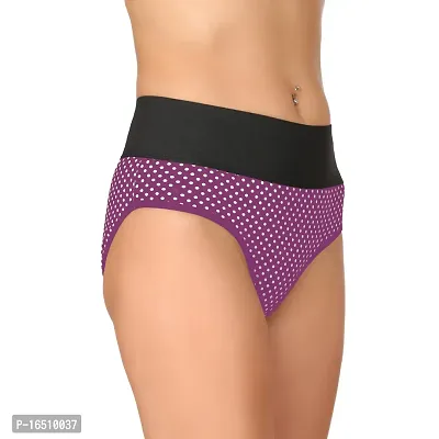 Stylish Purple Cotton Blend  Briefs For Women-thumb2