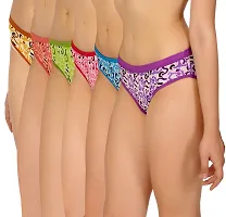 Women's Multicoloured Cotton Spandex Briefs Combo Set-thumb3