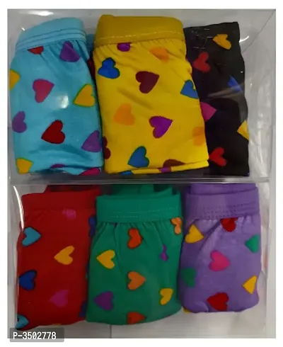 Multicoloured Cotton Spandex Solid Briefs For Women-thumb0