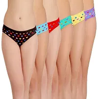 Classic Womens Premium Quality Heart Print Briefs Pack Of 6-thumb1