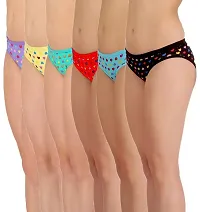 Classic Womens Premium Quality Heart Print Briefs Pack Of 6-thumb3