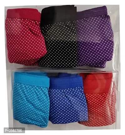 Women's Multicoloured Cotton Spandex Briefs Combo Set