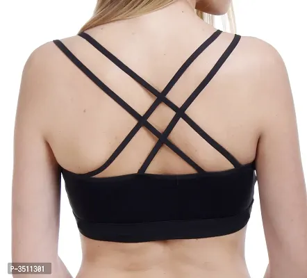 Fancy Sports Bra With Cross Back, For Gym/Yoga/Dance-thumb4