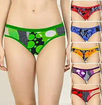 Stylish Cotton Silk Printed Hipster Panties For Women- Pack Of 6-thumb2