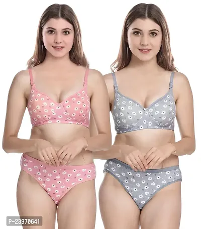 Buy Elegant Cotton Self Pattern Bras And Panty Set For Women Online In  India At Discounted Prices
