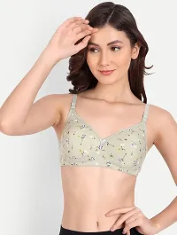 Elegant Cotton Self Pattern Bras And Panty Set For Women-thumb1