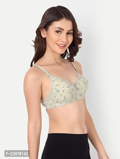 Elegant Cotton Self Pattern Bras And Panty Set For Women-thumb5