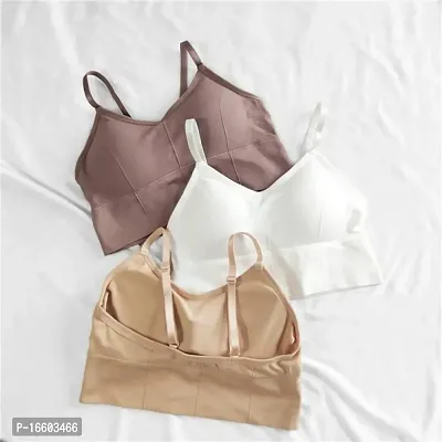 Stylish Women Cotton Non Padded Non-Wired Bra Pack of 3