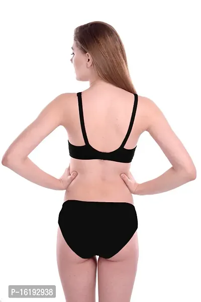 Stylish Black  Bra  Panty Set For Women-thumb4