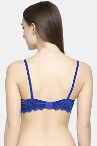 Stylish Blue Cotton Solid Bras For Women-thumb3