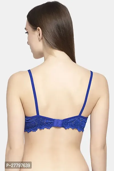 Stylish Blue Cotton Solid Bras For Women-thumb4