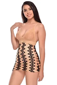 Stylish Net Bridal Baby Doll Nighty For Women-thumb2