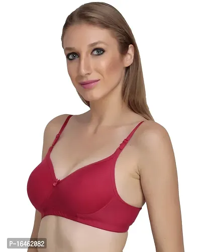 Stylish Multicoloured Cotton Solid Bras For Women Pack Of 2-thumb3