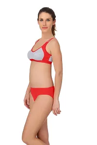 Stylish Cotton Solid Bra and Panty Set for Women-thumb1