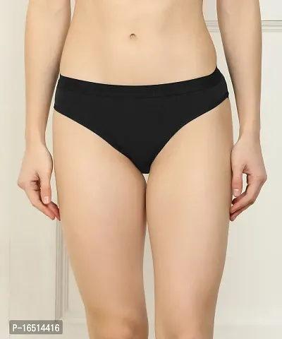 Stylish Black Cotton Blend  Briefs For Women-thumb0