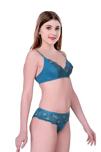 PIBU-Women's Cotton Bra Panty Set for Women Lingerie Set Sexy Honeymoon Undergarments (Color : Blue)(Pack of 1)(Size :30) Model No : Cate SSet #CT-thumb1