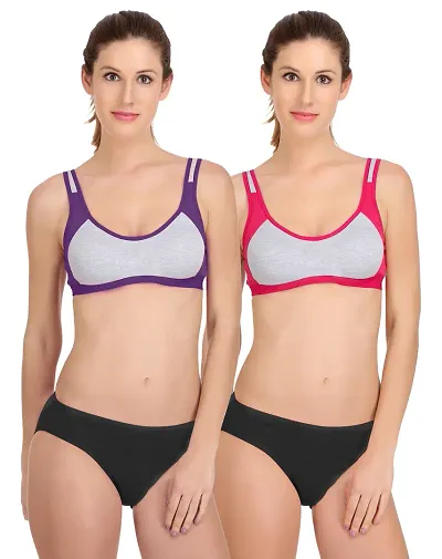 Stylish Bra And Panty Set For Women Pack Of 2