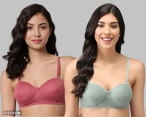 Stylish Multicoloured Cotton Solid Bras For Women