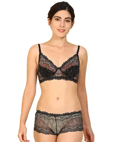 Bridal Black Lace Bra & Pantie Set