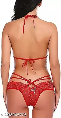 Elegant Red Net  Baby Dolls For Women-thumb2