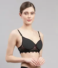 Stylish Women Black Cotton Bra Panty Set - Pack of 1-thumb1