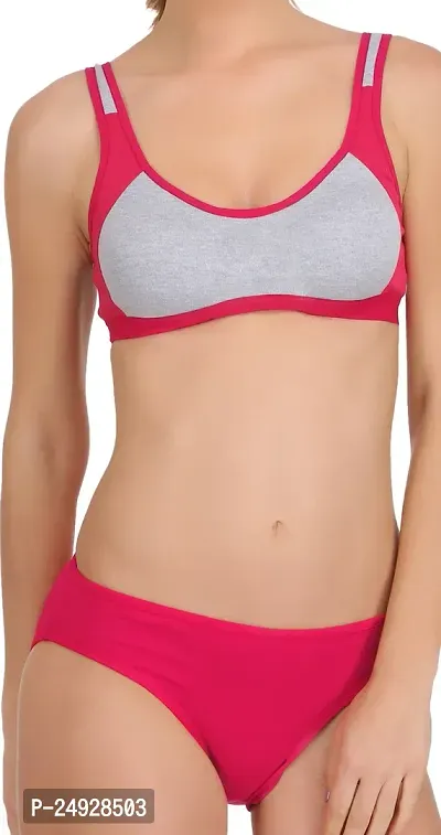 Stylish Cotton Bra And Panty Set For Women-thumb5