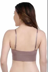 Stylish Maroon Cotton Self Design Bras For Women-thumb1