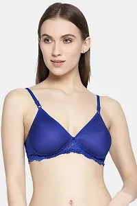 Stylish Blue,Pink Cotton Solid Bras For Women Pack Of 2-thumb3