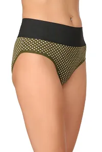 Stylish Green Cotton Blend  Briefs For Women-thumb1