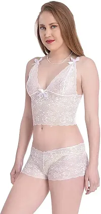 Elegant White Net  Baby Dolls For Women-thumb2