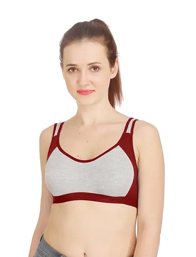 Arousy Women?s Cotton Gym Sports Bra|Gym Bra|Yoga Bra|Running Bra|Teenage Bra|Sports Bra Combo