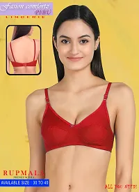 Stylish Red Cotton Solid Bras For Women-thumb4