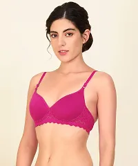 PIBU-Women Cotton Non Padded Non-Wired Bra (Pack of 2) (Pink,Maroon)-thumb2