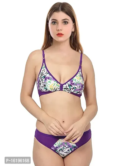 Buy Stylish Purple Bra Panty Set For Women Online In India At