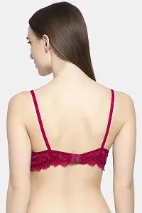Stylish Maroon Cotton Solid Bras For Women-thumb3