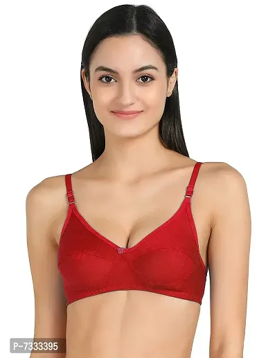 PIBU-Women's Cotton Bra Panty Set for Women Lingerie Set Sexy Honeymoon Undergarments ( Color : Red,Purple,Pink,Maroon,Black )( Pack of ) Model No : SK01-thumb5