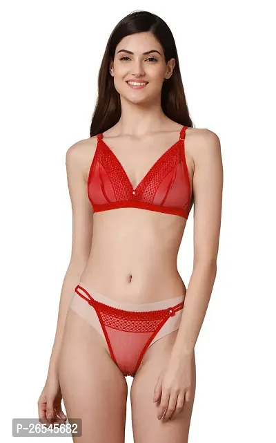 Classic Women Cotton Bra Panty Set , Pack of 1