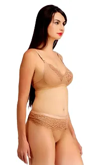 Fashion Comfortz Honeymoon Wear Bra Panty Set. Bra Panty Set for Women| Bikini Set for Women for Beach| Lingeries for Women|Lingerie Set| | Bra Panty Set Brown-thumb1