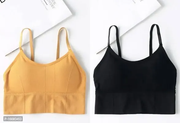 Stylish Women Cotton Non Padded Non-Wired Bra Pack of 2