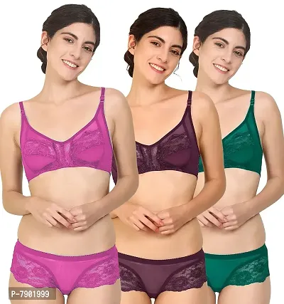 Fashion Comfortz Bra  Panty Set for Women Ll Ladies and Girls Lingerie Set