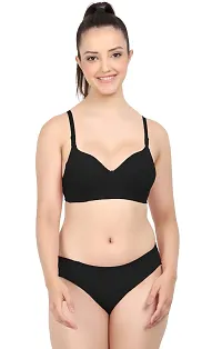 Stylish Cotton Bra And Panty Set For Women Pack Of 3-thumb1