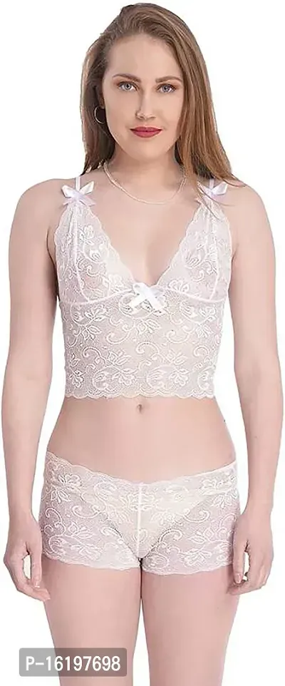 Elegant White Net  Baby Dolls For Women-thumb0