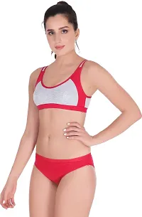 Women Cotton Bra Panty Lingerie Set-thumb2