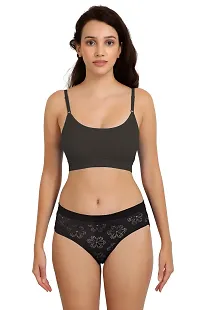 Stylish Cotton Solid Lingerie Set for Women, Combo-thumb3