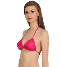 Stylish Pink,Black,Red Cotton Solid Bras For Women Pack Of 3-thumb2