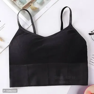 Stylish Black Cotton Solid Bras For Women-thumb4