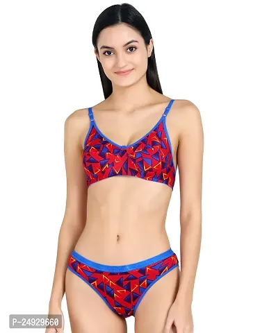 Stylish Cotton Bra And Panty Set For Women