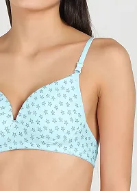 Stylish Blue Cotton Printed Bras For Women-thumb4